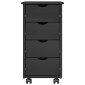 vidaXL Κινητό Ντουλάπι Γκρι 34 x 39 x 65,5 cm Στερεό ξύλο πεύκου