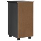 vidaXL Κινητό Ντουλάπι Γκρι 34 x 39 x 65,5 cm Στερεό ξύλο πεύκου