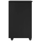 vidaXL Κινητό Ντουλάπι Μαύρο 34 x 39 x 65,5 cm Στερεό ξύλο πεύκου