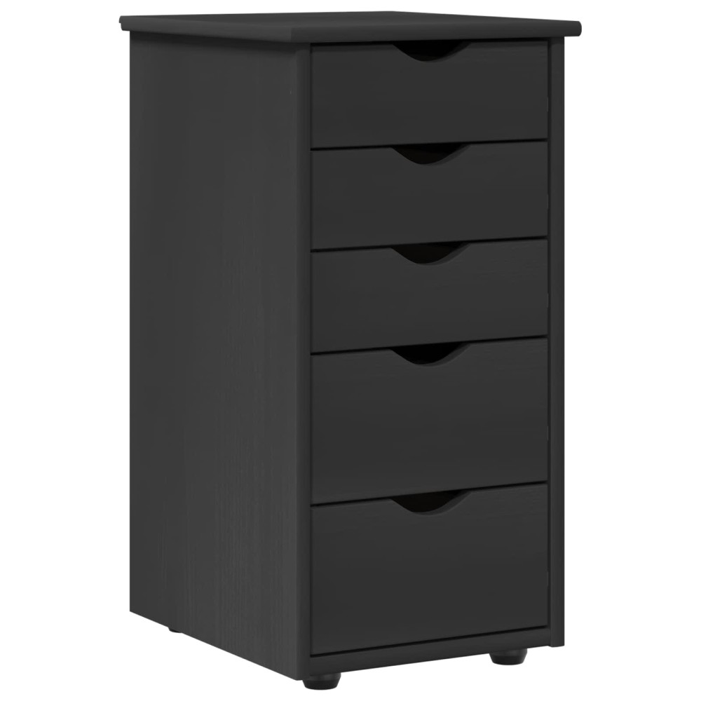 vidaXL Ντουλαπιού Γκρι 34 x 39 x 61,5 εκ Στερεό ξύλο πεύκου