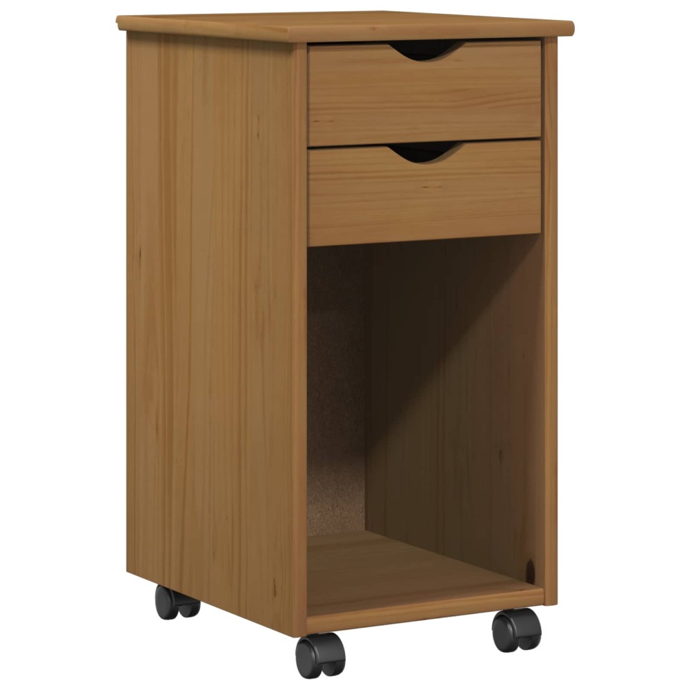 vidaXL Κινητό Ντουλάπι Μέλι Καφέ 34 x 39 x 65,5 cm Στερεό πεύκο