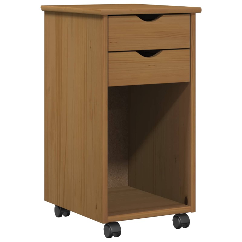 vidaXL Κινητό Ντουλάπι Μέλι Καφέ 34 x 39 x 65,5 cm Στερεό πεύκο
