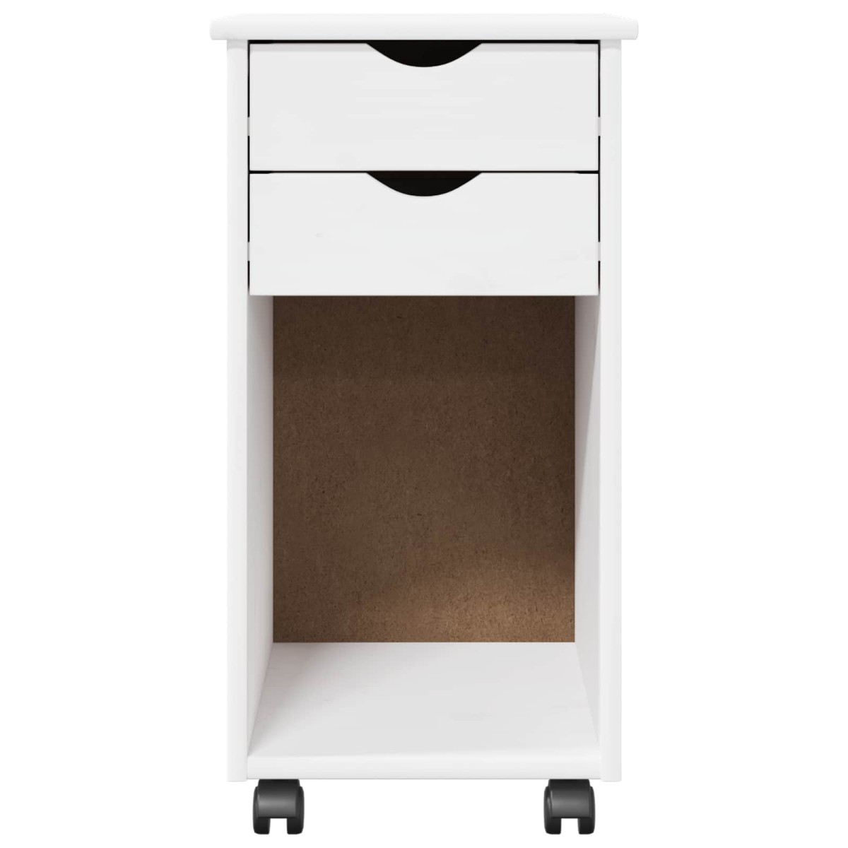 vidaXL Κινητό Ντουλάπι Λευκός 34 x 39 x 65,5 cm Στερεό πεύκο