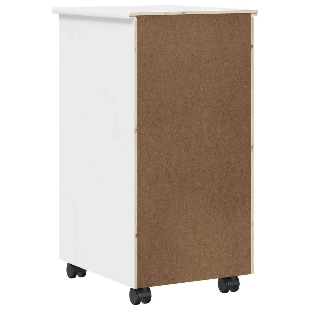 vidaXL Κινητό Ντουλάπι Λευκός 34 x 39 x 65,5 cm Στερεό πεύκο