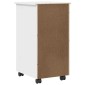 vidaXL Κινητό Ντουλάπι Λευκός 34 x 39 x 65,5 cm Στερεό πεύκο