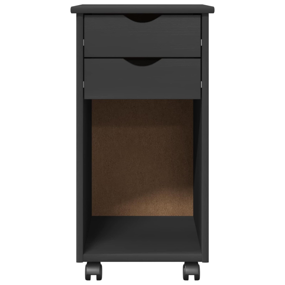 vidaXL Κινητό Ντουλάπι Γκρι 34 x 39 x 65,5 cm Στερεό πεύκο