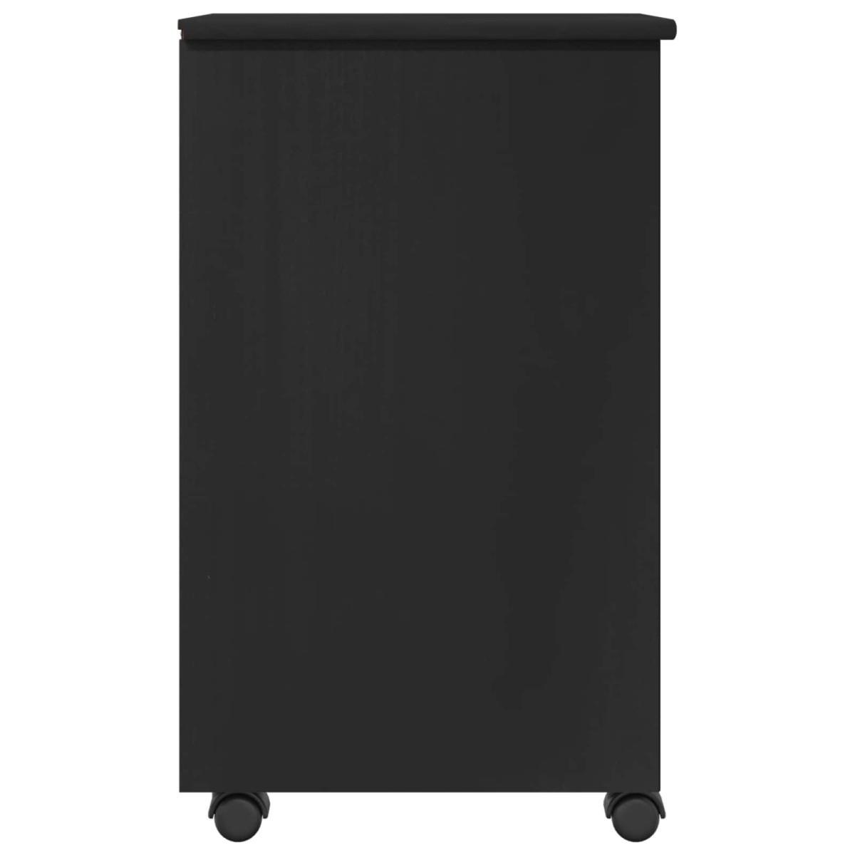 vidaXL Κινητό Ντουλάπι Μαύρο 34 x 39 x 65,5 cm Στερεό πεύκο