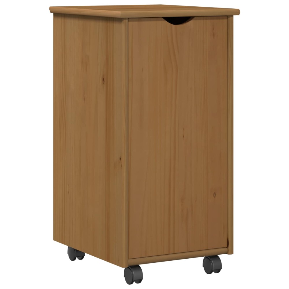 vidaXL Κινητό Ντουλάπι Μέλι Καφέ 34 x 39 x 65,5 cm Στερεό ξύλο πεύκου