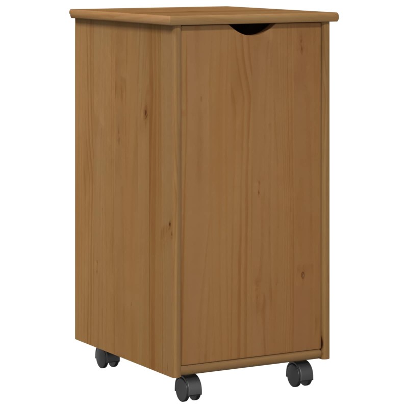 vidaXL Κινητό Ντουλάπι Μέλι Καφέ 34 x 39 x 65,5 cm Στερεό ξύλο πεύκου