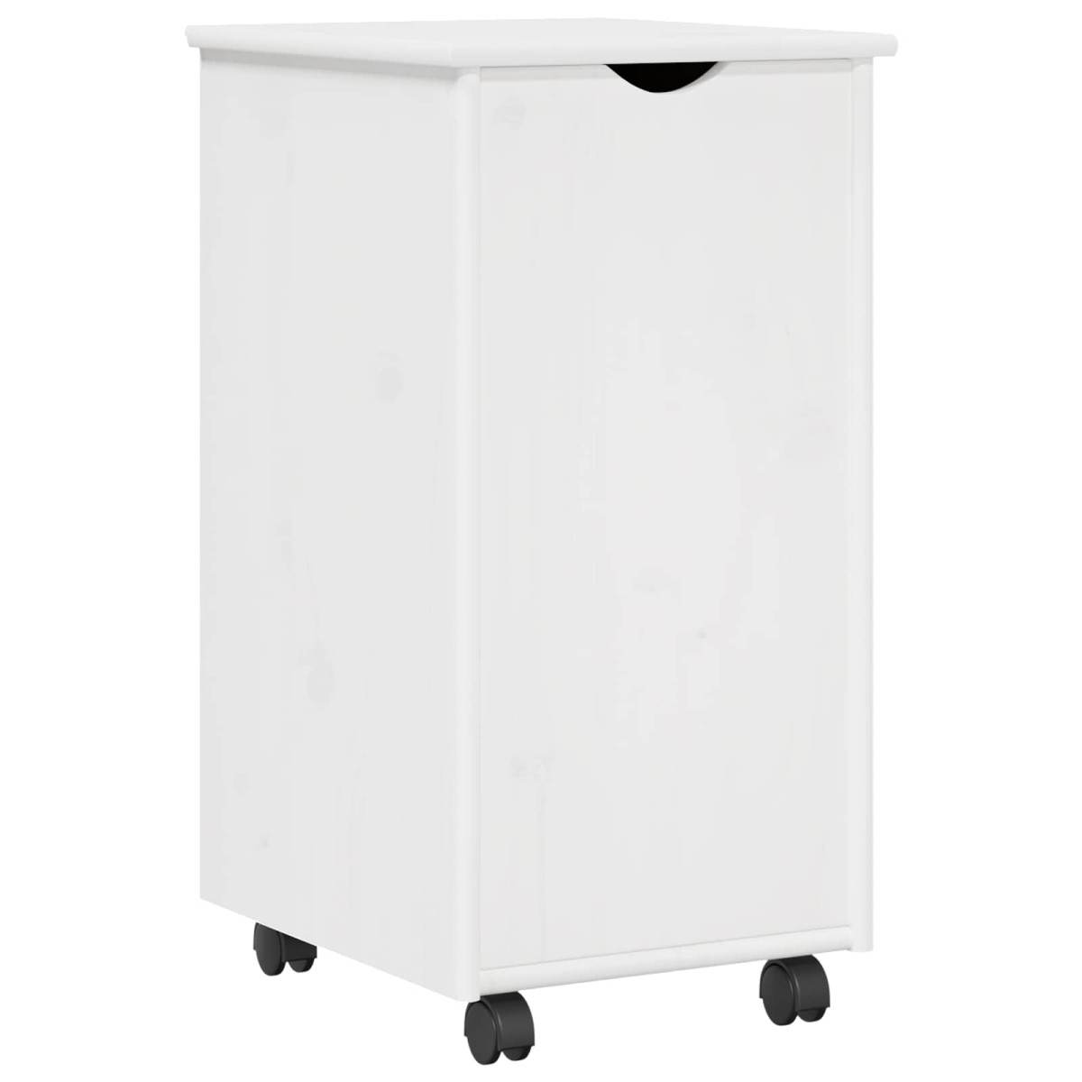 vidaXL Κινητό Ντουλάπι Λευκό 34 x 39 x 65,5 cm Στερεό ξύλο πεύκου