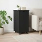 vidaXL Κινητό Ντουλάπι Μαύρο 34 x 39 x 65,5 cm Στερεό ξύλο πεύκου