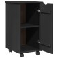 vidaXL Κινητό Ντουλάπι Μαύρο 34 x 39 x 65,5 cm Στερεό ξύλο πεύκου