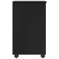 vidaXL Κινητό Ντουλάπι Μαύρο 34 x 39 x 65,5 cm Στερεό ξύλο πεύκου
