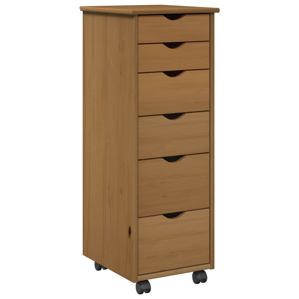 vidaXL Κινητό Ντουλάπι Μέλι Καφέ 34 x 39 x 93,5 εκ Στερεό ξύλο πεύκου