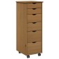 vidaXL Κινητό Ντουλάπι Μέλι Καφέ 34 x 39 x 93,5 εκ Στερεό ξύλο πεύκου