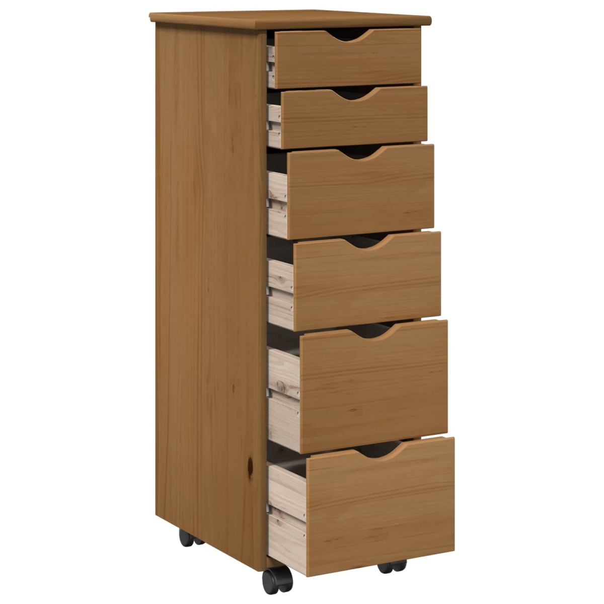 vidaXL Κινητό Ντουλάπι Μέλι Καφέ 34 x 39 x 93,5 εκ Στερεό ξύλο πεύκου