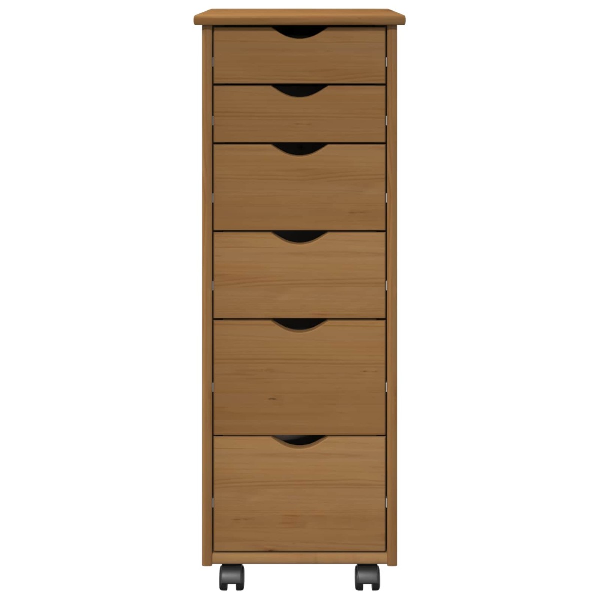 vidaXL Κινητό Ντουλάπι Μέλι Καφέ 34 x 39 x 93,5 εκ Στερεό ξύλο πεύκου