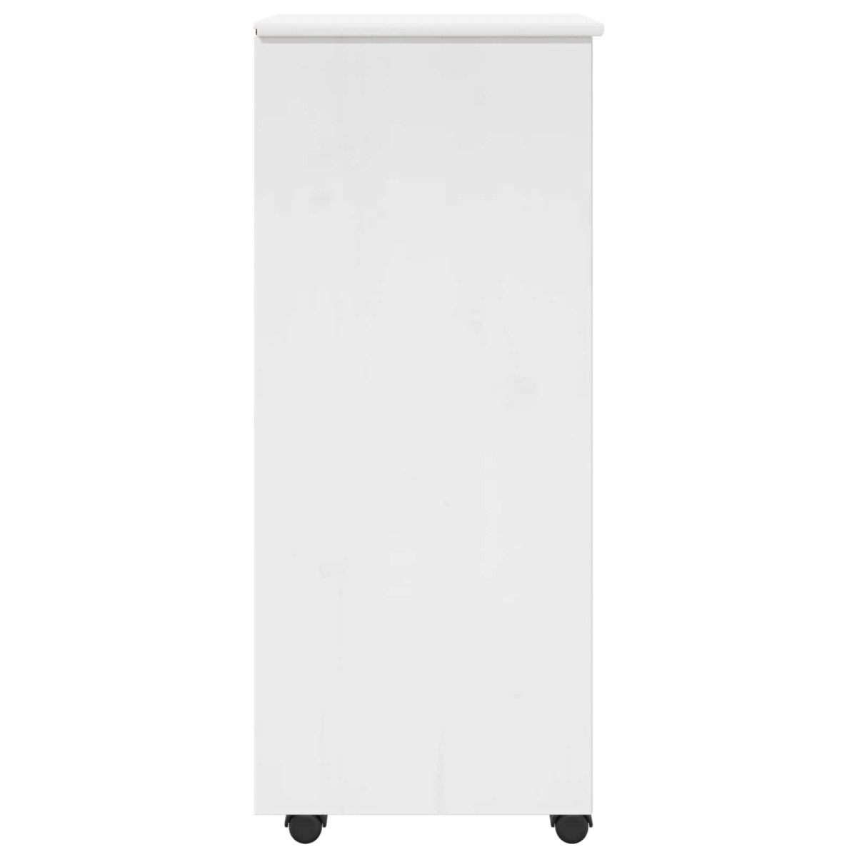 vidaXL Κινητό Ντουλάπι Λευκό 34 x 39 x 93,5 εκ Στερεό ξύλο πεύκου