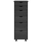 vidaXL Κινητό Ντουλάπι Γκρι 34 x 39 x 93,5 εκ Στερεό ξύλο πεύκου