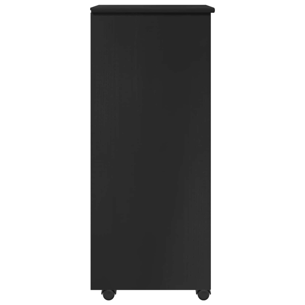 vidaXL Κινητό Ντουλάπι Μαύρο 34 x 39 x 93,5 εκ Στερεό ξύλο πεύκου