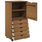 vidaXL Κινητό Ντουλάπι Μέλι Καφέ 53 x 39 x 103 cm Στερεό ξύλο πεύκου