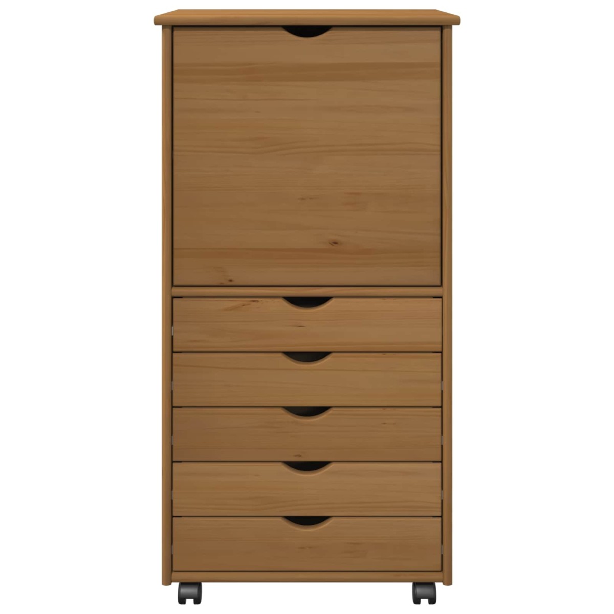 vidaXL Κινητό Ντουλάπι Μέλι Καφέ 53 x 39 x 103 cm Στερεό ξύλο πεύκου