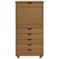 vidaXL Κινητό Ντουλάπι Μέλι Καφέ 53 x 39 x 103 cm Στερεό ξύλο πεύκου