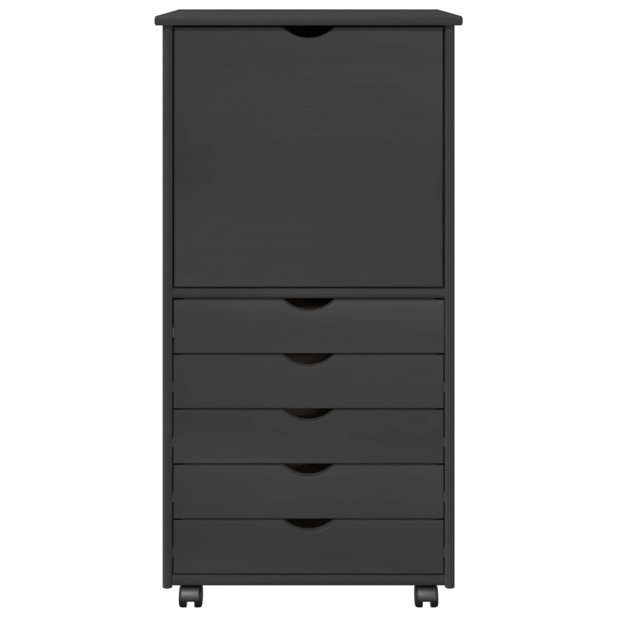 vidaXL Κινητό Ντουλάπι Γκρι 53 x 39 x 103 cm Στερεό ξύλο πεύκου