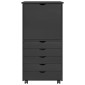 vidaXL Κινητό Ντουλάπι Γκρι 53 x 39 x 103 cm Στερεό ξύλο πεύκου