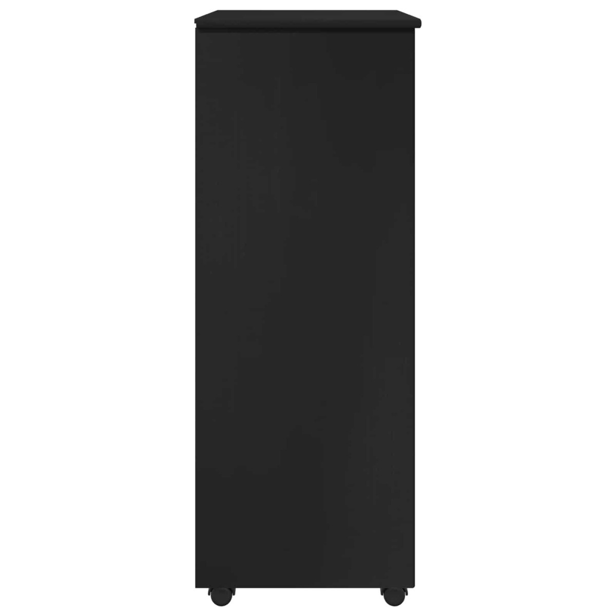 vidaXL Κινητό Ντουλάπι Μαύρο 53 x 39 x 103 cm Στερεό ξύλο πεύκου