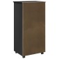 vidaXL Κινητό Ντουλάπι Μαύρο 53 x 39 x 103 cm Στερεό ξύλο πεύκου