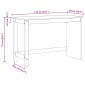 vidaXL Γραφείο Γκρι 112 x 50 x 75 εκ. Στερεό ξύλο πεύκου
