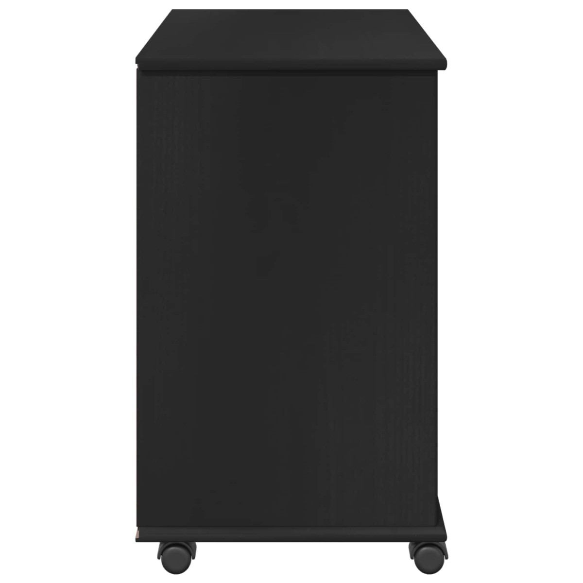 vidaXL Κινητό Ντουλάπι Μαύρο 63,5 x 39 x 65,5 εκ Στερεό ξύλο πεύκου