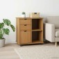 vidaXL Κινητό Ντουλάπι με τροχούς Μέλι Καφέ 63,5 x 39 x 65,5 εκ.