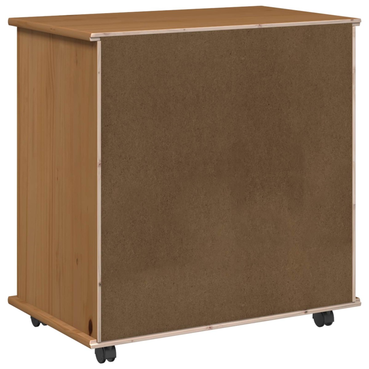 vidaXL Κινητό Ντουλάπι με τροχούς Μέλι Καφέ 63,5 x 39 x 65,5 εκ.