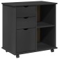 vidaXL Κινητό Ντουλάπι Γκρι 63,5 x 39 x 65,5 εκ. Στερεό ξύλο πεύκου