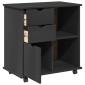 vidaXL Κινητό Ντουλάπι Γκρι 63,5 x 39 x 65,5 εκ. Στερεό ξύλο πεύκου