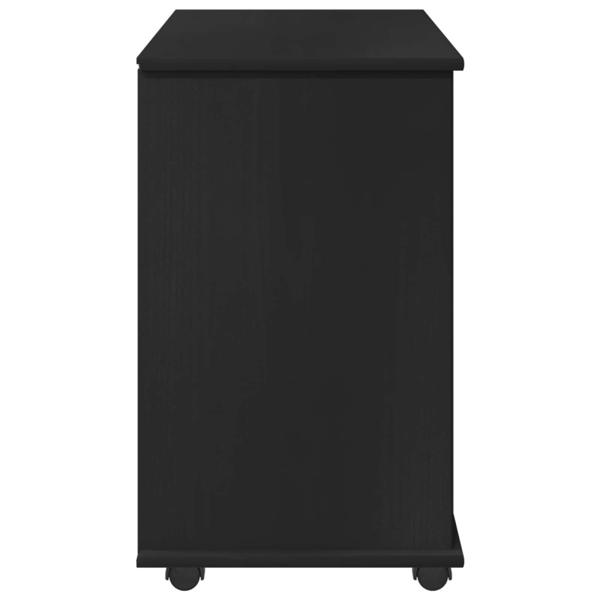 vidaXL Κινητό Ντουλάπι Μαύρο 63,5 x 39 x 65,5 εκ. Στερεό ξύλο πεύκου