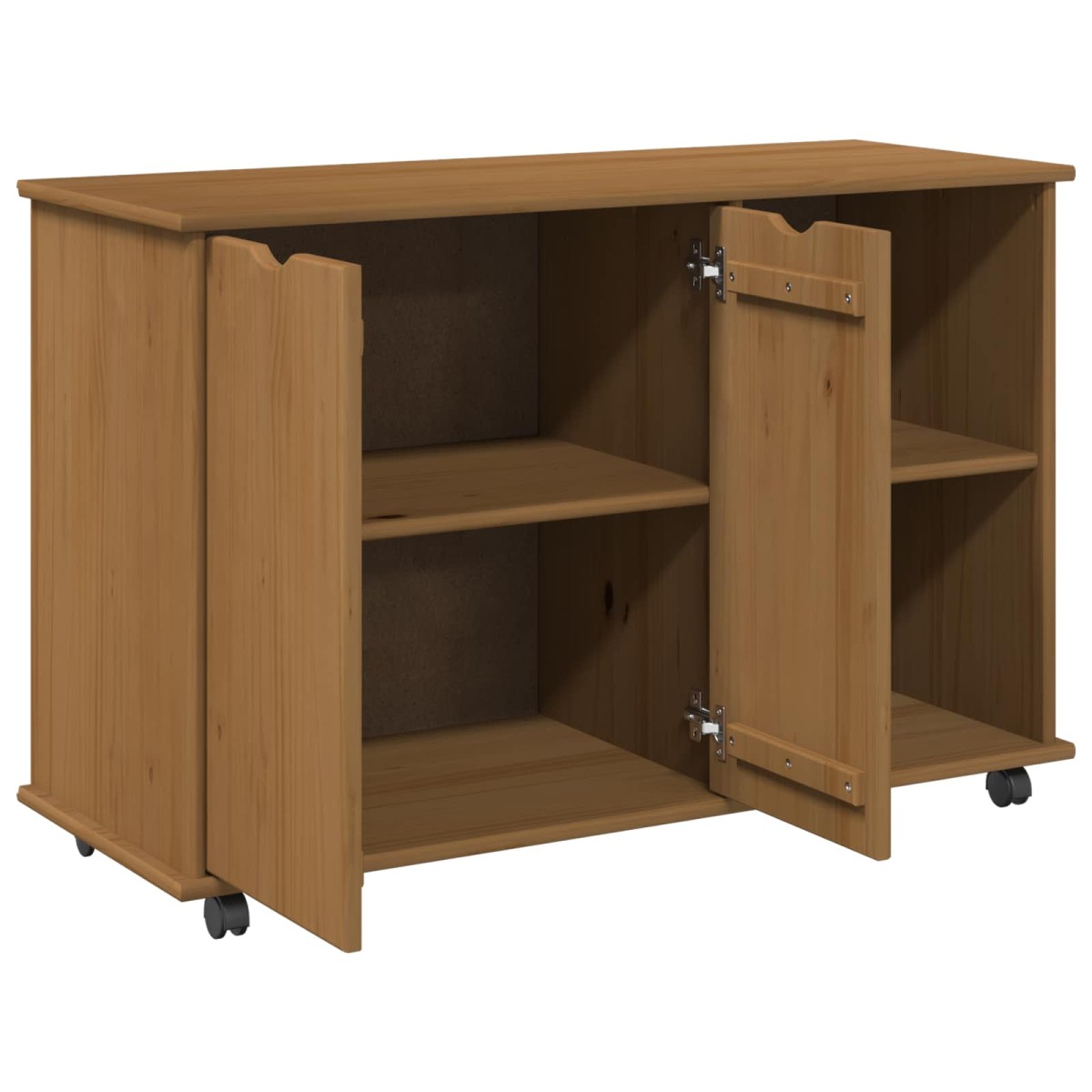 vidaXL Κινητό Ντουλάπι Μέλι Καφέ 100 x 39 x 65,5 εκ Στερεό ξύλο πεύκου