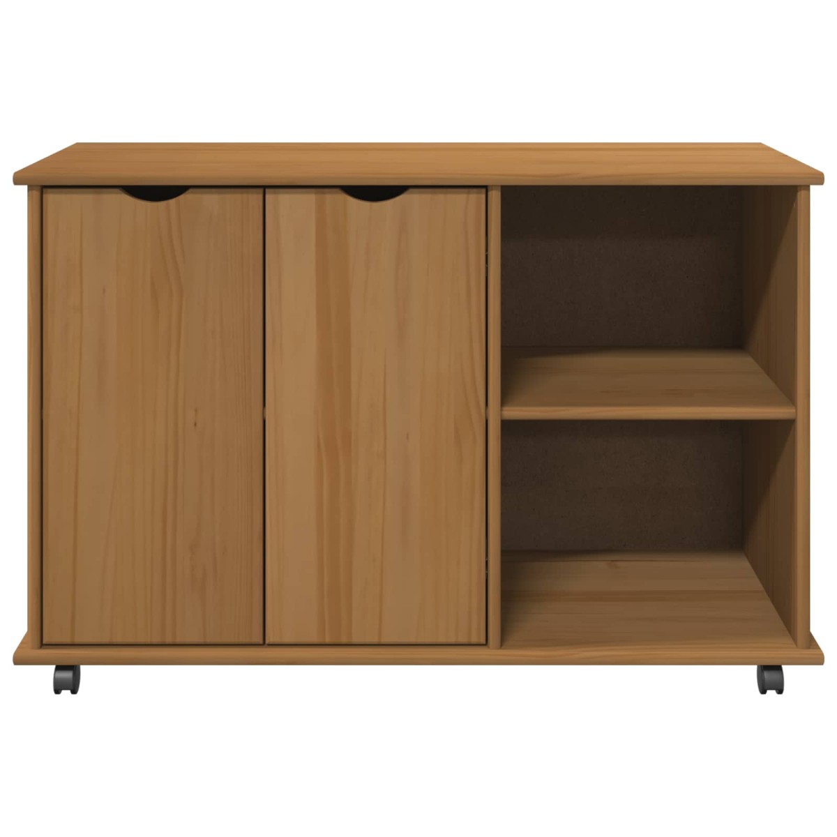 vidaXL Κινητό Ντουλάπι Μέλι Καφέ 100 x 39 x 65,5 εκ Στερεό ξύλο πεύκου
