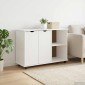 vidaXL Κινητό Ντουλάπι Λευκό 100 x 39 x 65,5 εκ Στερεό ξύλο πεύκου