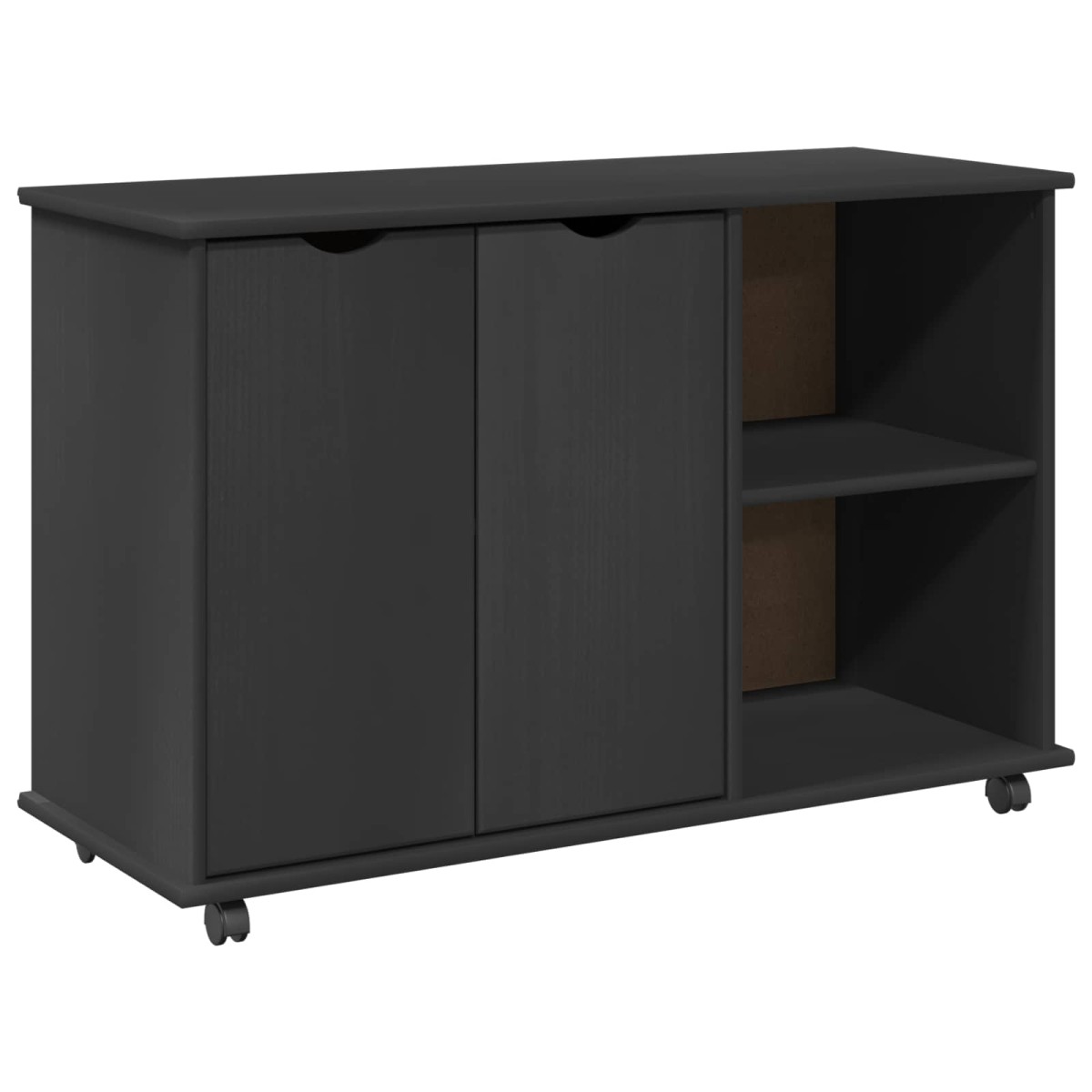 vidaXL Κινητό Ντουλάπι Γκρι 100 x 39 x 65,5 εκ Στερεό ξύλο πεύκου