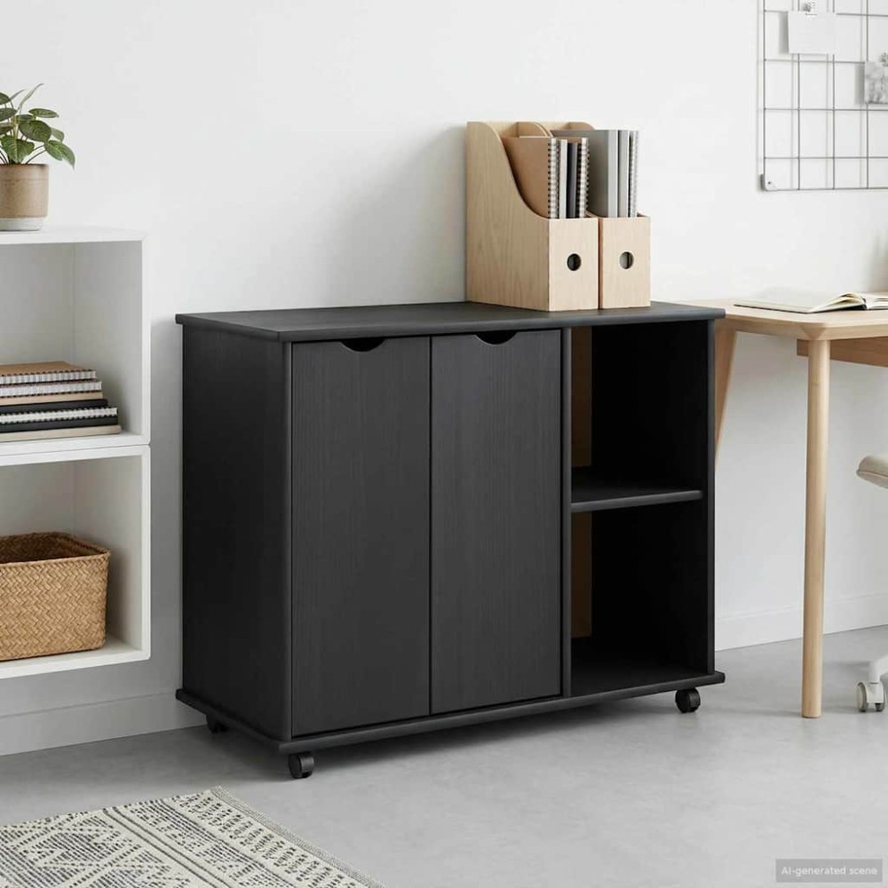 vidaXL Κινητό Ντουλάπι Γκρι 100 x 39 x 65,5 εκ Στερεό ξύλο πεύκου