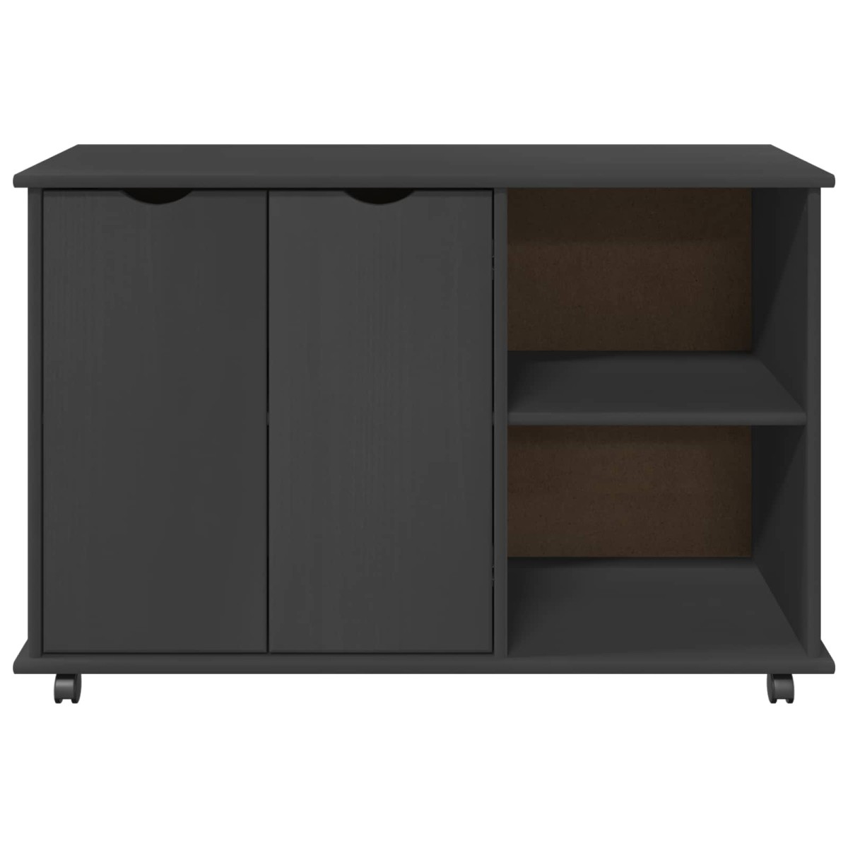 vidaXL Κινητό Ντουλάπι Γκρι 100 x 39 x 65,5 εκ Στερεό ξύλο πεύκου