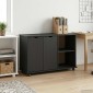 vidaXL Κινητό Ντουλάπι Μαύρο 100 x 39 x 65,5 εκ Στερεό ξύλο πεύκου