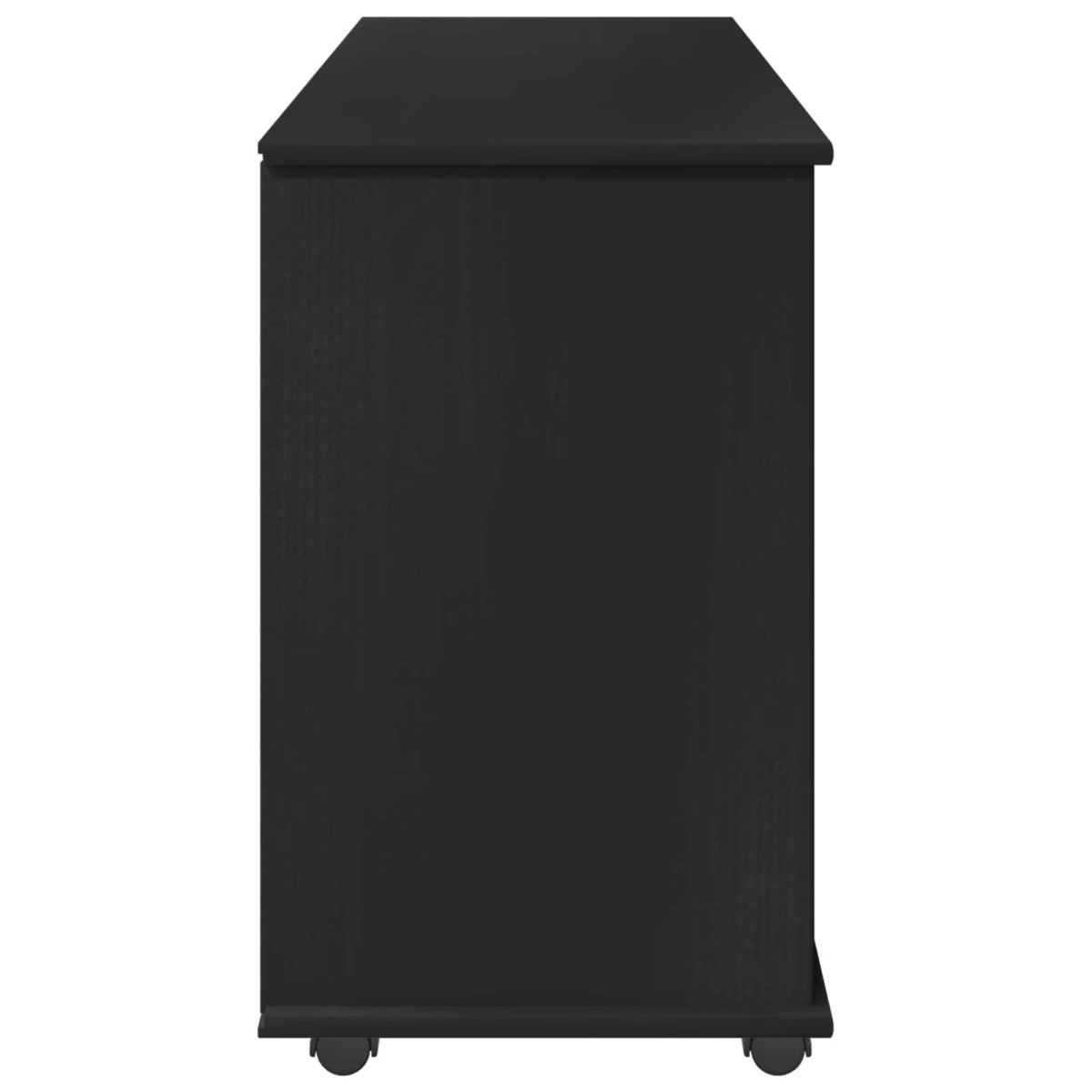 vidaXL Κινητό Ντουλάπι Μαύρο 100 x 39 x 65,5 εκ Στερεό ξύλο πεύκου