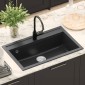 vidaXL Σιντρινο Γρανίτης 795 x 505 χλστ. Μαύρο