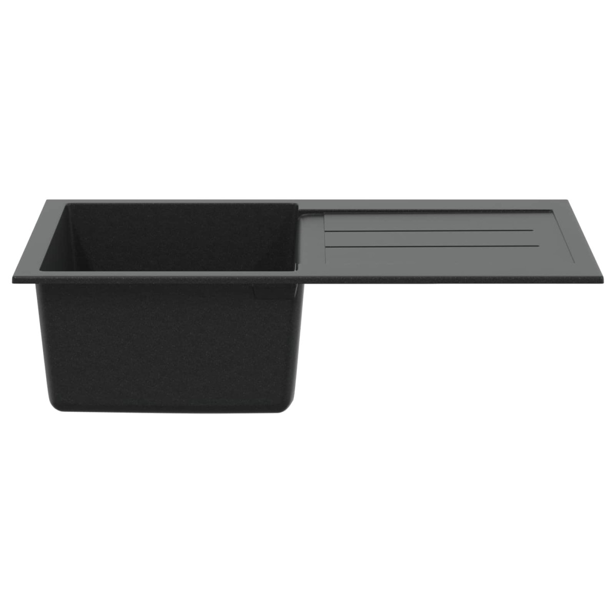 vidaXL Σιντρινο Μαύρο 780 x 500 mm 80% Χαλαζίας και 20% Ρητίνη