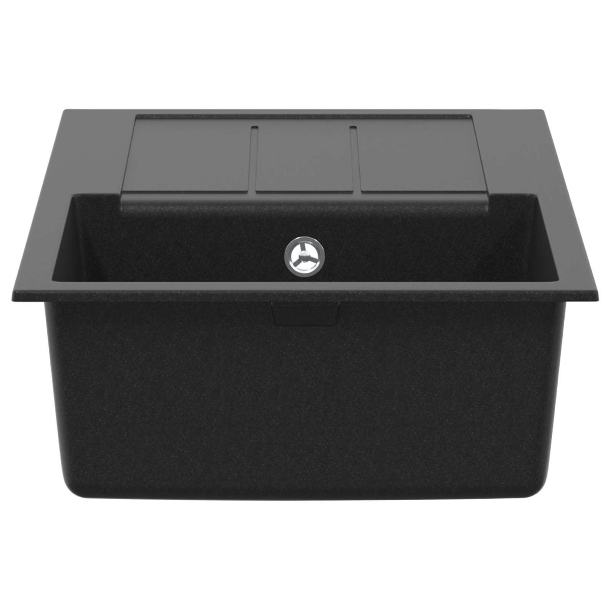 vidaXL Σιντρινο Μαύρο 780 x 500 mm 80% Χαλαζίας και 20% Ρητίνη