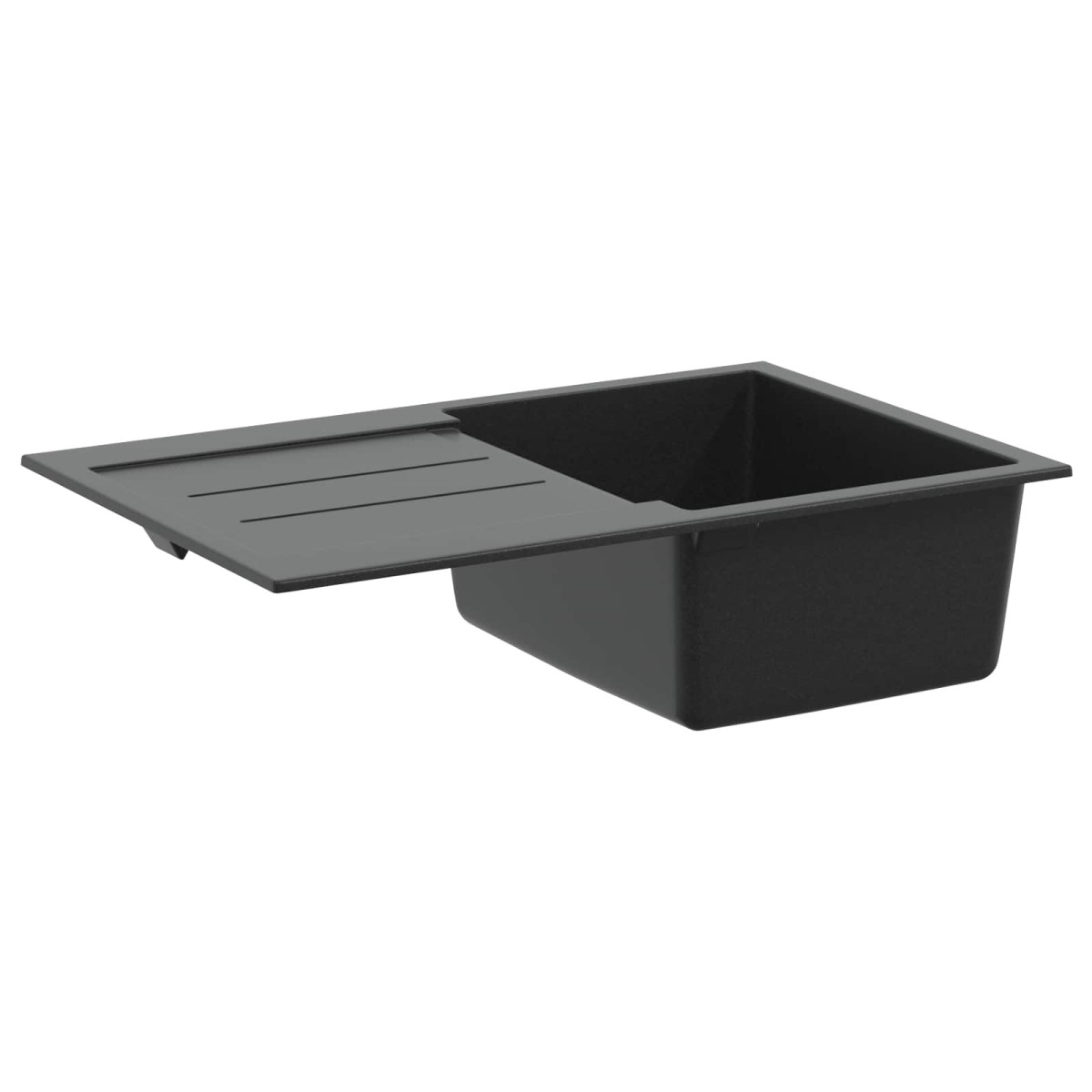 vidaXL Σιντρινο Μαύρο 780 x 500 mm 80% Χαλαζίας και 20% Ρητίνη